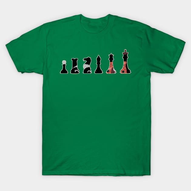 CHESS BOARD GAME SKILL SHATRANJ T-Shirt by Lin Watchorn 